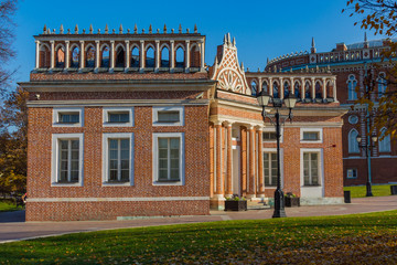 MOSCOW, RUSSIA - October 18, 2018: The First Courtiers' Quarters in Tsaritsyno.