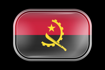 Flag of Angola. Matted Vector Icon. Vector Rectangular Shape