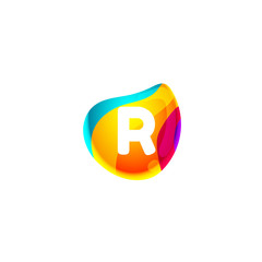 R Letter alphabet logo template