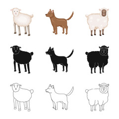 Vector illustration of breeding and kitchen  icon. Collection of breeding and organic  vector icon for stock.