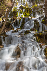 Fototapeta na wymiar Waterfalls below Hanging Lake