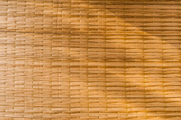 Detail handcraft bamboo weaving texture background.