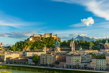Fototapeta premium View to Salzburg Skyline from, Austria