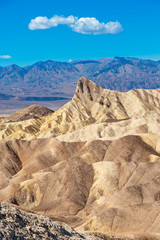 Zabriskie Point Mudstones form Badlands Death Valley National Park California