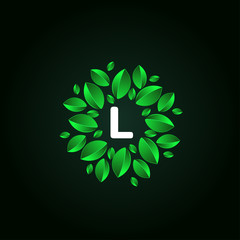 L Letter alphabet logo template