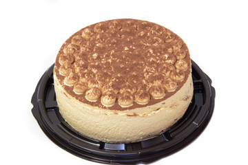 Cake isolated on white background. Cream cake. Isolated food.