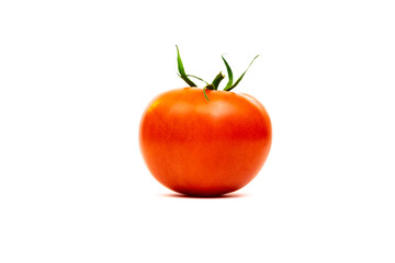 Tomato isolated. Tomato with clipping path. Full depth of field. Fresh tomato isolated on white background