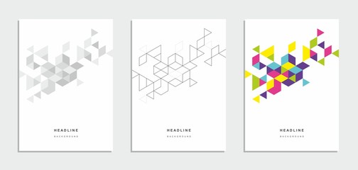Naklejka na ściany i meble Abstract geometric technological flyer, brochure, corporate identity.