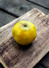 yellow apples rustic