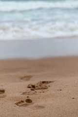 footprints in sand