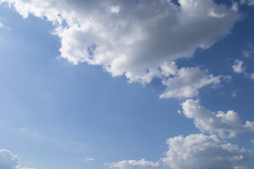 white clouds on blue sky