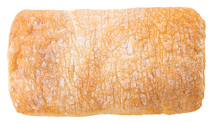 Ciabatta (Italian bread), isolated on a white background