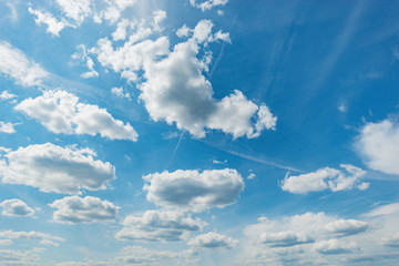 Fototapeta na wymiar Clouds on the blue sky.