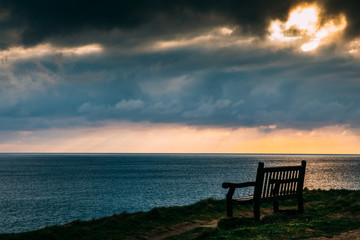 Beautiful cornish coastline in Newquay, United Kingdom