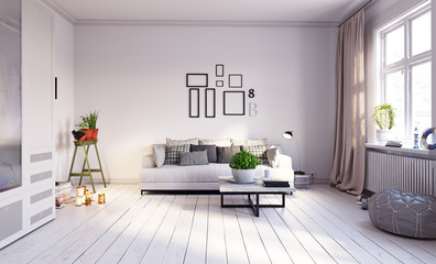 modern  living interior design.