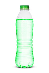 plastic medium bottle with liquid
