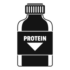 Protein sport bottle icon. Simple illustration of protein sport bottle vector icon for web design isolated on white background