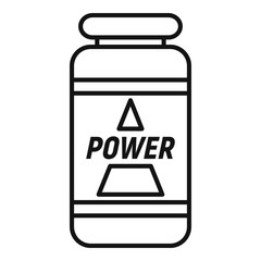 Power sport nutrition icon. Outline power sport nutrition vector icon for web design isolated on white background