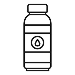 Fototapeta premium Water drink bottle icon. Outline water drink bottle vector icon for web design isolated on white background