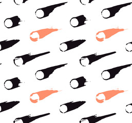 Abstract comet pattern hand drawn ink marks © Анастасия Рябоконь