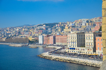 The Neapolitan seaside, viewed from Castel Dell' Ovo 