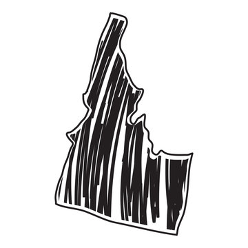 recommend clip art: Isolated sketch of the state of Idaho - Vector