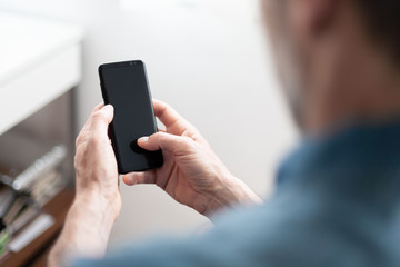 Man using mobile phone