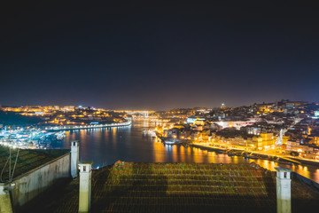 Fototapeta na wymiar Evening view of Porto City, Portugal
