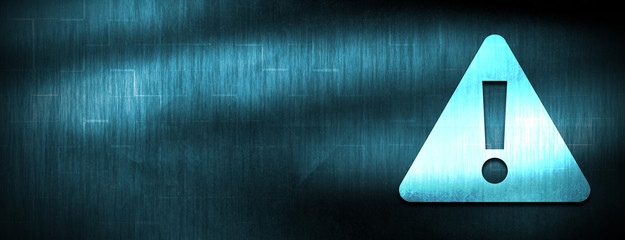 Alert icon abstract blue banner background