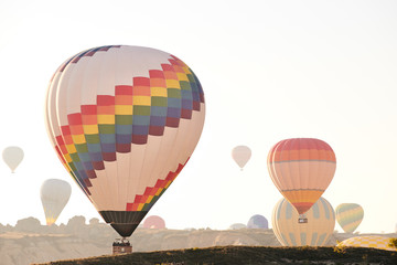 Obraz premium Balloons in Cappadocia. Turkey, Goreme.