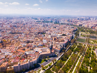 Aerial view of city Valencia, Spain
