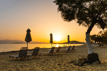 Calm place to enjoy the sunset at Agios Prokopios, Naxos, Greece