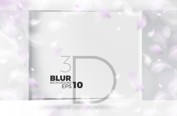 Soft spring background with purple blurred flower petals