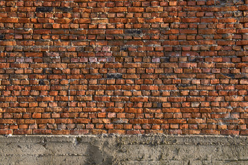Red brick wall - seamless pattern