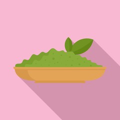 Matcha salad icon. Flat illustration of matcha salad vector icon for web design