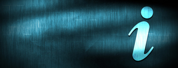 Info icon abstract blue banner background