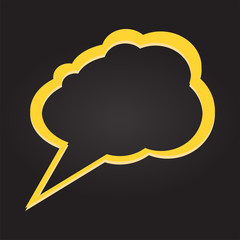 Isolated colored comic bubble chat on a black background - Vector