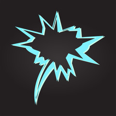 Isolated colored comic bubble chat on a black background - Vector