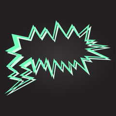 Isolated colored comic bubble chat on a black background - Vector