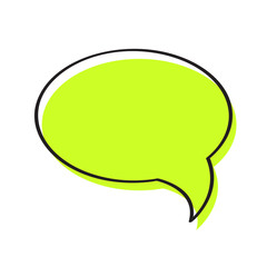 Isolated colored comic bubble chat on white background - Vector