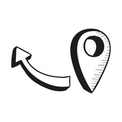 Geolocation Arrow Sign