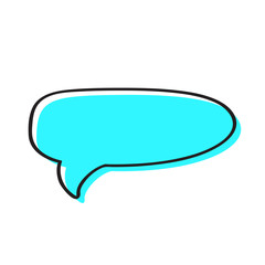 Isolated colored comic bubble chat on white background - Vector