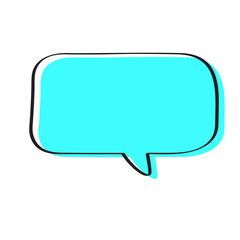 Isolated colored comic bubble chat on white background - Vector