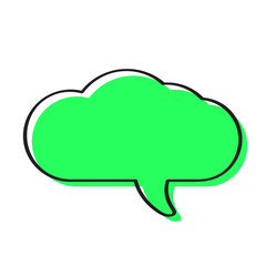 Isolated colored comic bubble chat on white background - Vector