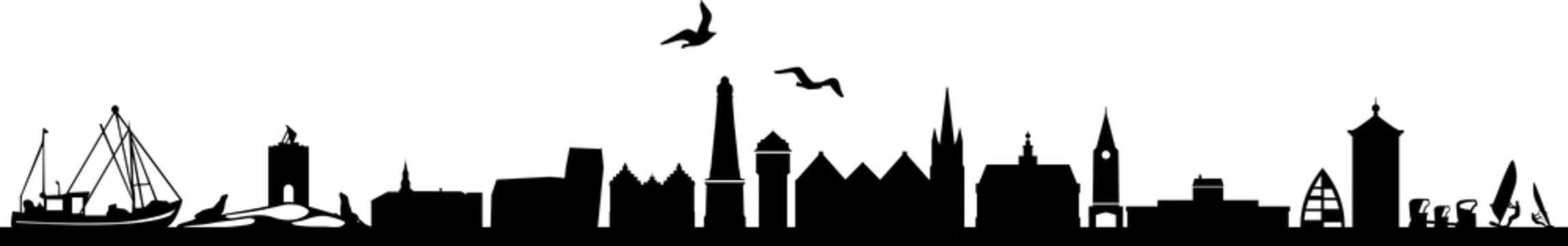 Skyline Ostfriesland Vector Silhouette