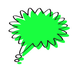 Isolated colored comic bubble chat on white background - Vector