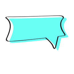 Isolated colored comic bubble chat on white background - Vector