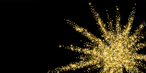 Sparkling gold luxury sparkling confetti. 