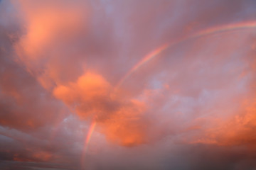 Fototapeta na wymiar Rainbow in sky