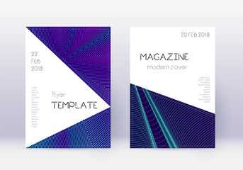 Triangle cover design template set. 